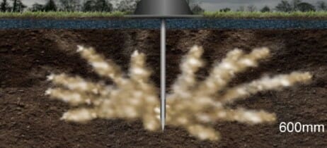 Terravent fracturing soil pan